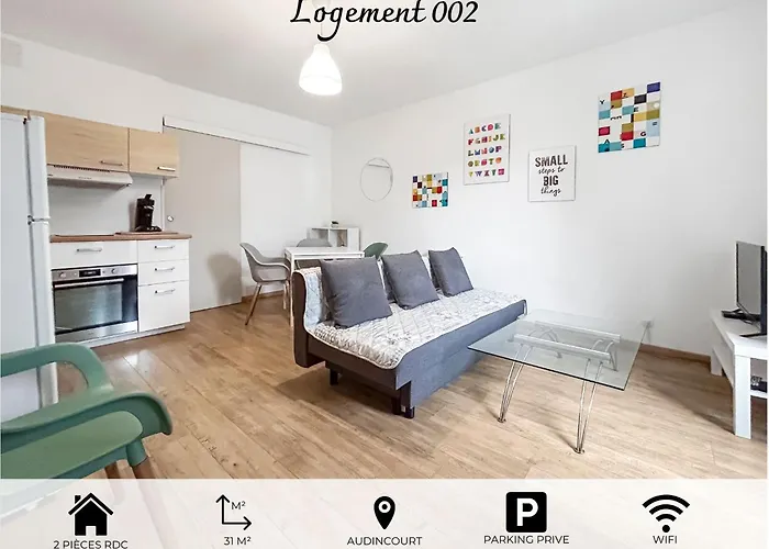 002-T2 Cosy 2 A 4 Pers Lumineux Wifi & Parking